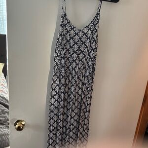 GAP Black and White Floral Maxi Dress